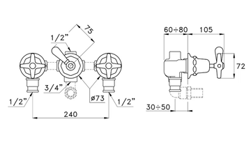 ITALICA 3254 - Bathtub tap / shower tap by RUBINETTERIE STELLA - view 3